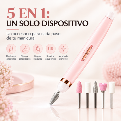 Lima eléctrica de uñas 5 en 1 con LED