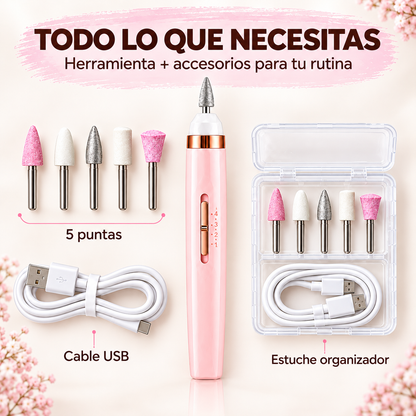 Lima eléctrica de uñas 5 en 1 con LED