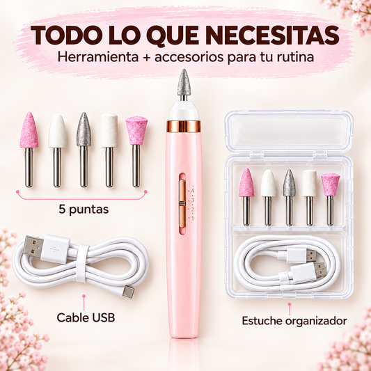 Lima eléctrica de uñas 5 en 1 con LED